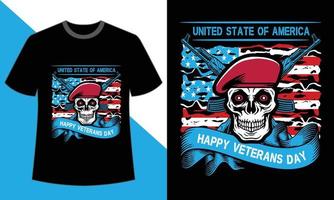 design de camiseta do dia dos veteranos vetor