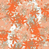 flor abstrata doodle colorido com padrão sem emenda de cachos. fundo floral de fantasia bagunçado. vetor