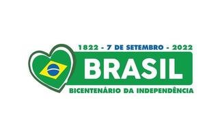 bandeira do bicentenário da independência brasileira. banner com a bandeira e as cores do brasil. vetor