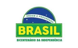 bandeira do bicentenário da independência brasileira. banner com a bandeira e as cores do brasil. vetor