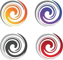 vetor de traçado de pincel circular com quatro opções de cores