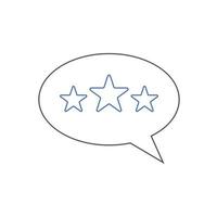 feedback ou ilustração do vetor de ícones de revisão do cliente. símbolo de sinal de revisão de 5 estrelas do cliente para aplicativos seo, web e móveis