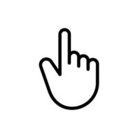 ponto do dedo do gesto da mão. vetor