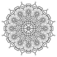 padrão circular em forma de mandala para henna, mehndi, tatuagem, decoração. ornamento decorativo em estilo oriental étnico. página do livro para colorir. vetor