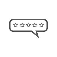 feedback ou ilustração do vetor de ícones de revisão do cliente. símbolo de sinal de revisão de 5 estrelas do cliente para aplicativos seo, web e móveis