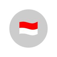 ilustração vetorial ondulada do design da bandeira indonésia vetor