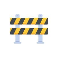 barreiras de segurança, linhas de reparação de estradas, sinais de aviso de construção vetor