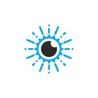 logotipo de olho vetorial, logotipo de digitalização de retina para empresa de segurança vetor