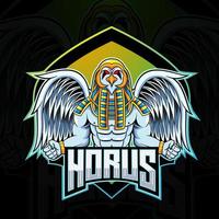 design do logotipo do mascote horus esport vetor