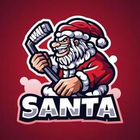 design do logotipo do mascote santa esport vetor