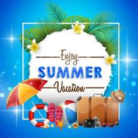 férias de verão com acessórios de viagem vetor