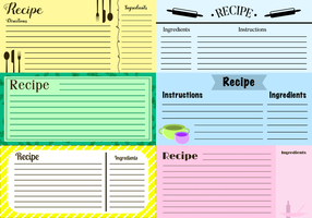 Vector de cartões de receita grátis