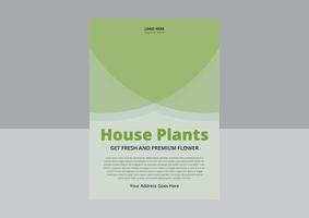 design de modelo de folheto de plantas de casa. estufa, horta, jardinagem, amante de plantas. ilustração vetorial a4 para pôster, banner, panfleto, publicidade. vetor