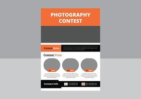 modelo de folheto de concurso de fotos. design de folheto de concurso de fotografia. design de folheto de pôster de serviços de drone. capa, design de folheto vetor