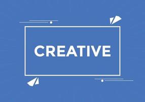 botão de texto criativo. bolha de fala criativa. banner web colorido criativo. ilustração vetorial vetor