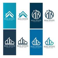 design de ilustração vetorial de logotipo de negócios imobiliários vetor