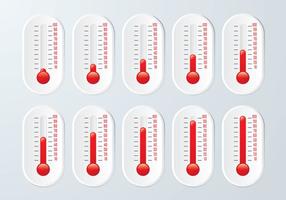 Conjunto de gráficos do termômetro