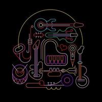 ilustração vetorial de design de música vetor