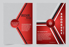 modelo de negócios ou corporativo vermelho conjunto de design de brochura vetor