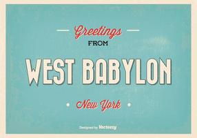 Ilustração da saudação de West Babylon New York vetor