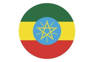 vetor de bandeira círculo da Etiópia em fundo branco.