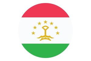 vetor de bandeira de círculo do tajiquistão