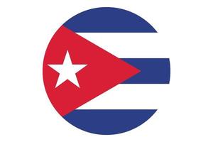 vetor de bandeira de círculo de cuba