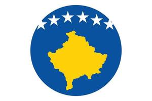 vetor de bandeira de círculo do kosovo