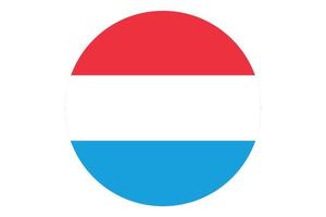 vetor de bandeira círculo do luxemburgo