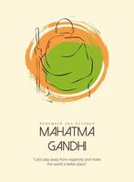 ilustração em vetor gandhi jayanti feliz. aniversário de mohandas karam chandra gandhi.