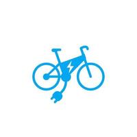 ícone de bicicleta elétrica, vetor de e-bike
