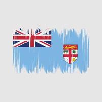 pinceladas de arbusto de bandeira de fiji. bandeira nacional vetor
