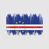 traçados de arbusto de bandeira de cabo verde. bandeira nacional vetor