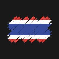 escova de bandeira da tailândia. bandeira nacional vetor