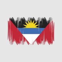 traçados de arbusto de bandeira de antígua e barbuda. bandeira nacional vetor