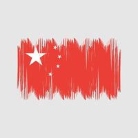 traços de arbusto de bandeira da china. bandeira nacional vetor