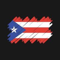 pincel de bandeira de porto rico. bandeira nacional vetor