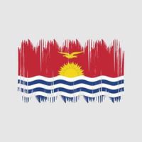 pinceladas de arbusto de bandeira de kiribati. bandeira nacional vetor