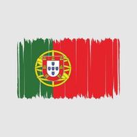 pinceladas de bandeira de portugal. bandeira nacional vetor