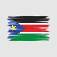 escova de bandeira do Sudão do Sul. bandeira nacional vetor