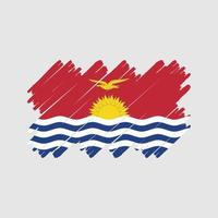 escova de bandeira de kiribati. bandeira nacional vetor