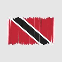 pinceladas de bandeira de trinidad e tobago. bandeira nacional vetor