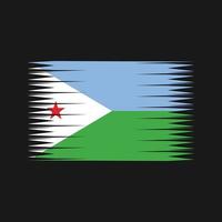 vetor de bandeira do djibuti. bandeira nacional