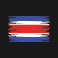 escova de bandeira da costa rica. bandeira nacional vetor