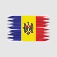 vetor de bandeira da Moldávia. bandeira nacional