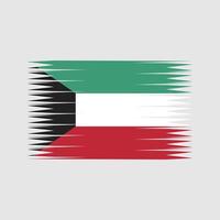 vetor de bandeira do kuwait. bandeira nacional