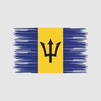 escova de bandeira de barbados. bandeira nacional vetor