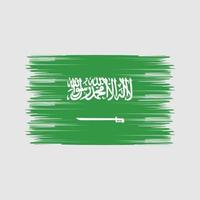 escova de bandeira da arábia saudita. bandeira nacional vetor