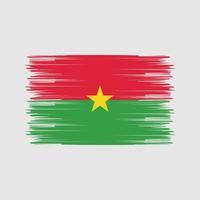 pincel de bandeira de burkina faso. bandeira nacional vetor