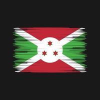 escova de bandeira do burundi. bandeira nacional vetor